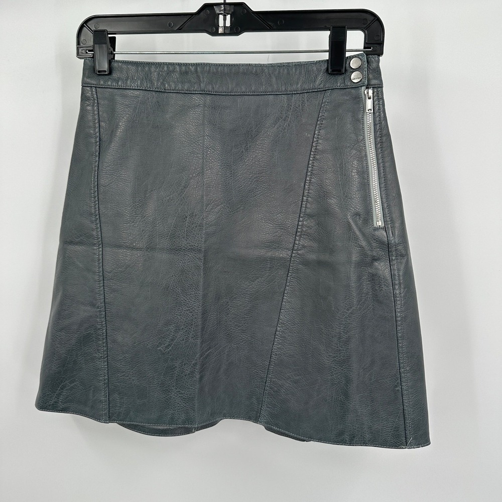 Zara Basic Womens Streetwear Faux Leather Mini Skirt Sz S Edgy Biker Boto Rocker